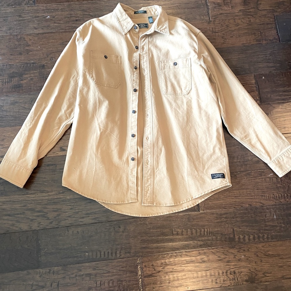 Men’s Thick Button Down Long Sleeve Shirt